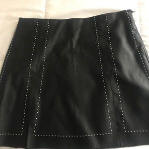 Black leather skirt